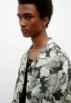 PULL & BEAR Floral Print Short Sleeve- Overhemd - Mint -PULL BEAR Winkel 8b60d546fcd34d288accd15d62131217