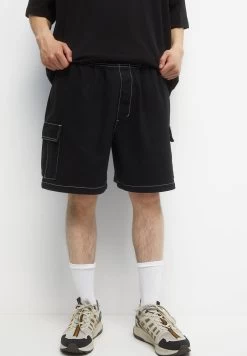 PULL & BEAR Bermuda With Seam Detail - Shorts - Black