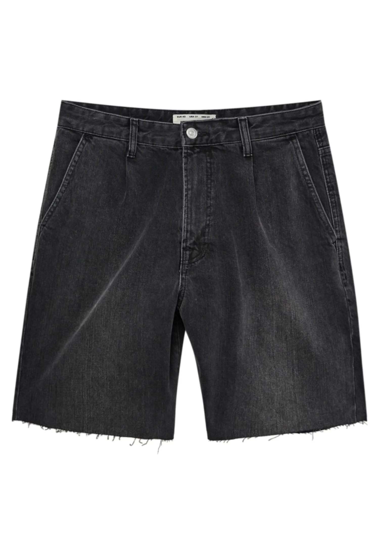 PULL & BEAR Faded - Bermuda- Jeansshort - Black 6 PULL & BEAR Faded - Bermuda- Jeansshort - Black - Afbeelding 6