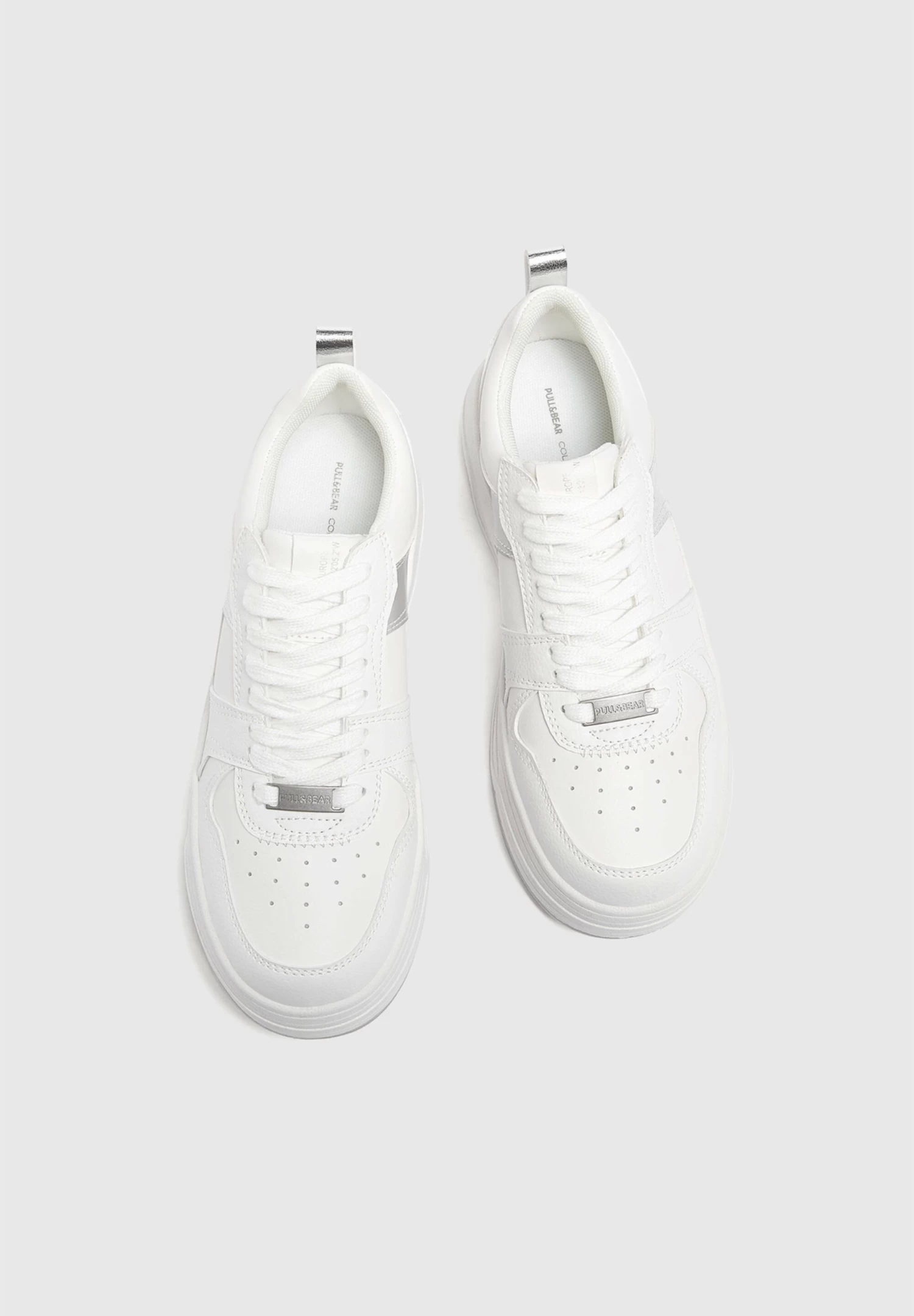 PULL & BEAR Sneakers Laag - Silver Coloured 3 PULL & BEAR Sneakers Laag - Silver Coloured - Afbeelding 3