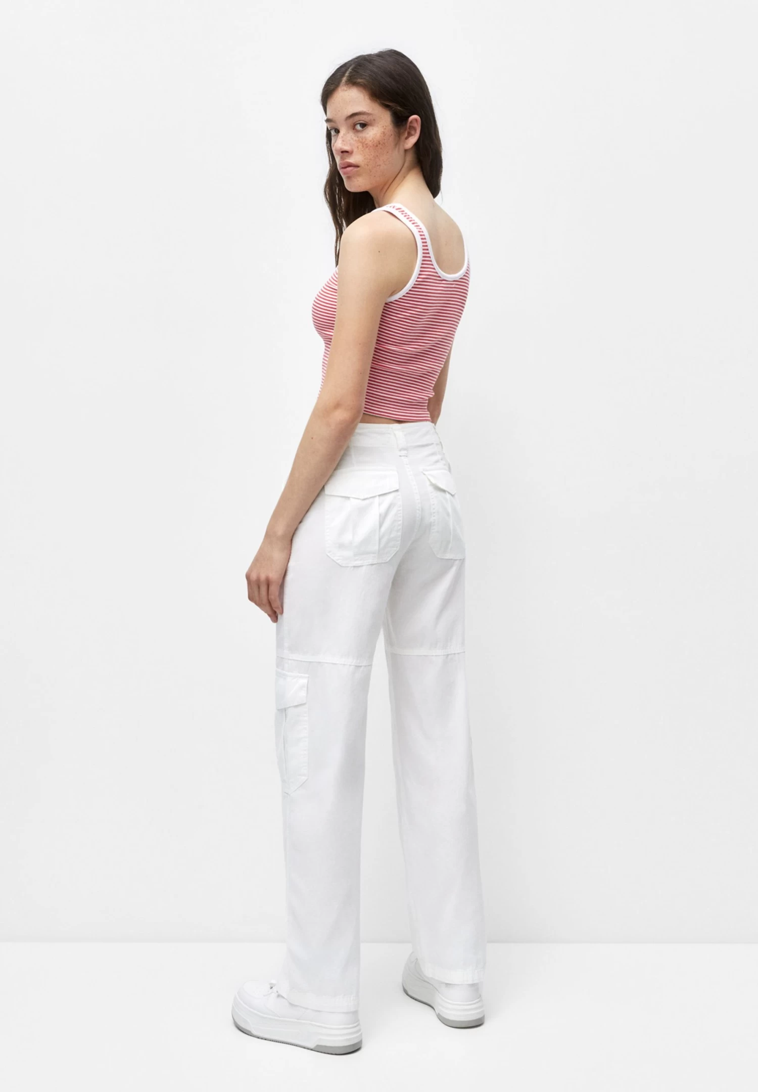 PULL & BEAR Striped - Tank - Top - Red 3 PULL & BEAR Striped - Tank - Top - Red - Afbeelding 3