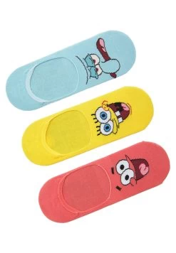 PULL & BEAR 3 Pack Of No-Show Spongebob - Enkelsokken - Yellow