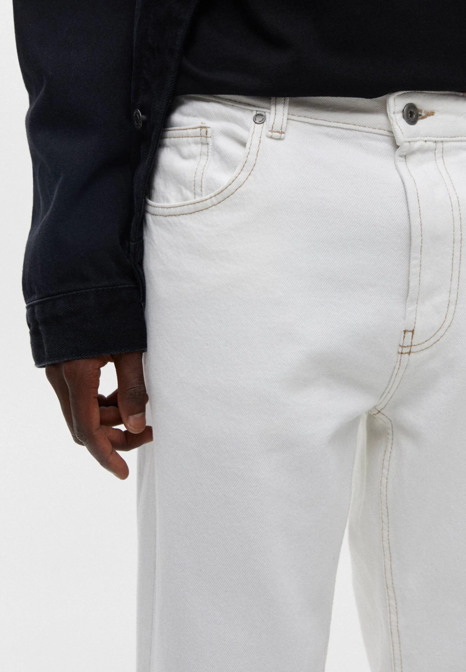 PULL & BEAR Wide - Relaxed Fit Jeans - White 4 PULL & BEAR Wide - Relaxed Fit Jeans - White - Afbeelding 4