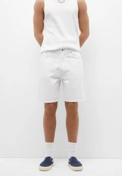 PULL & BEAR Bermuda - Jeansshort - White