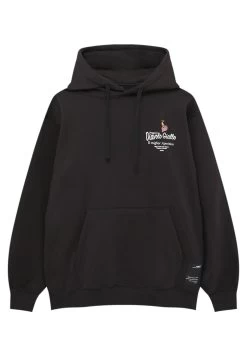 PULL & BEAR Diavolo Giallo- Hoodie - Mottled Black -PULL BEAR Winkel 92c46482b0d24d649768fc019a1a83e5