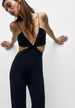 PULL & BEAR Cut-Out - Jumpsuit - Black -PULL BEAR Winkel 92ea2018b5a54e72b753e9e860cadd34