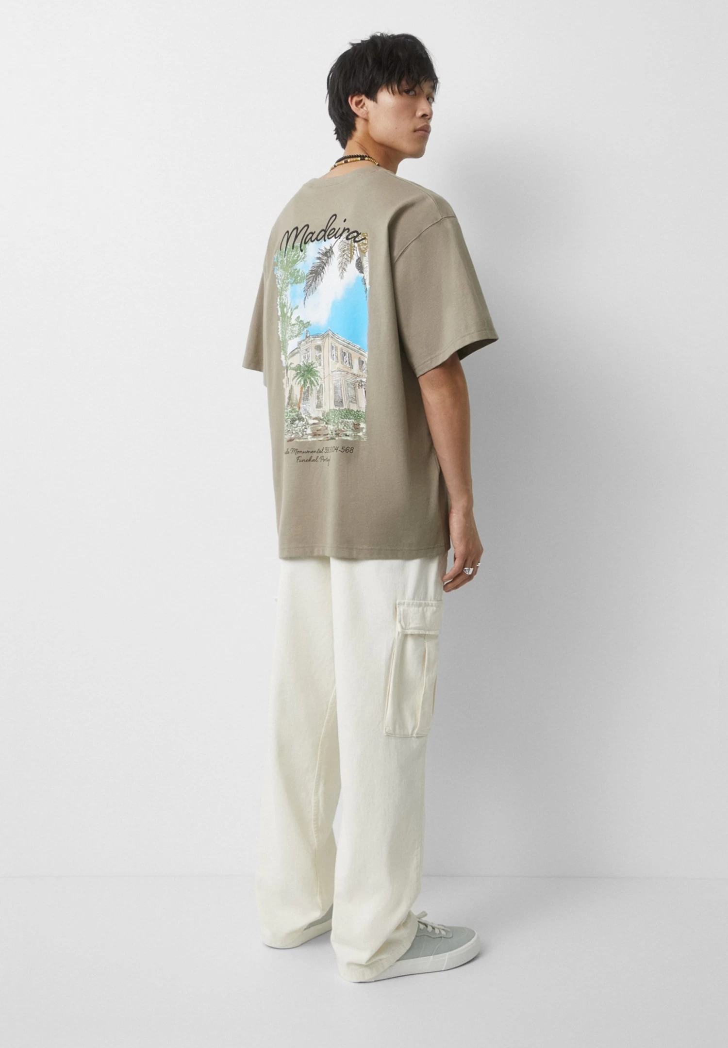 PULL & BEAR Short Sleeve City - T-Shirt Print - Brown 1 PULL & BEAR Short Sleeve City - T-Shirt Print - Brown