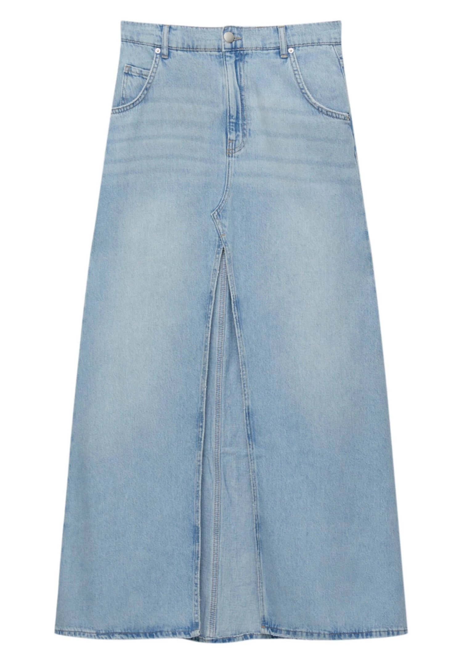 PULL & BEAR Long- A-Lijn Rok - Blue Denim 5 PULL & BEAR Long- A-Lijn Rok - Blue Denim - Afbeelding 5