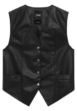 PULL & BEAR Cropped - Bodywarmer - Black -PULL BEAR Winkel 94b68972c6394c2398a9e4bf5504af2a