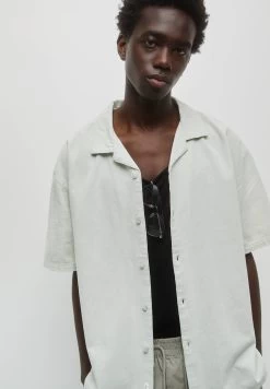 PULL & BEAR Rustic Short Sleeve - Overhemd - Mint -PULL BEAR Winkel 958fc29f09d24dc5949db657928a5296