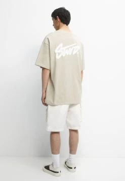 PULL & BEAR With Stwd Logo - T-Shirt Basic - Sand