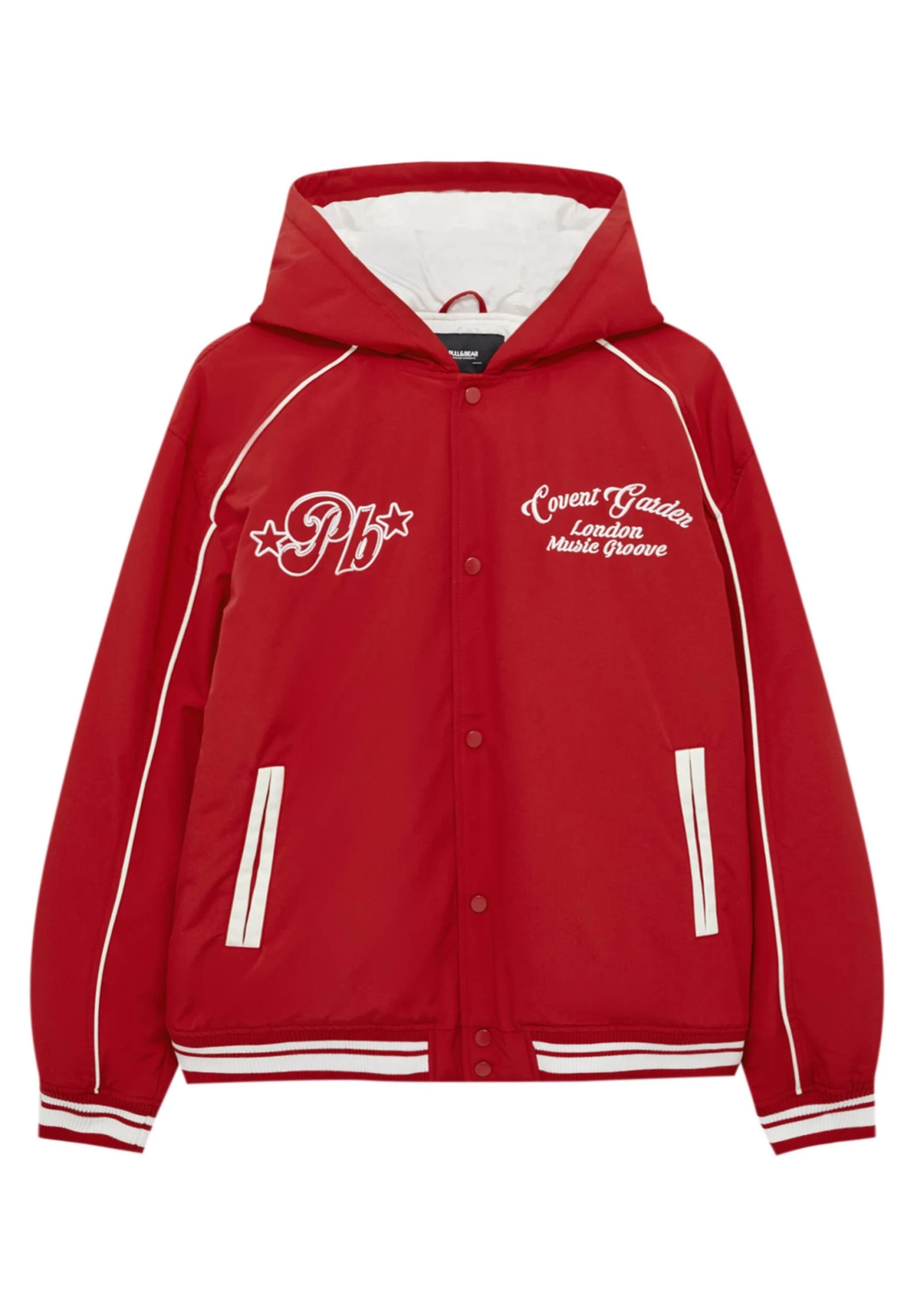 PULL & BEAR Varsity With Hood - Jas - Red 7 PULL & BEAR Varsity With Hood - Jas - Red - Afbeelding 7