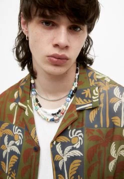 PULL & BEAR Short Sleeve Palm Tree- Overhemd - Dark Green -PULL BEAR Winkel 96ca0a3be2cc402f85b4507f42eafab0