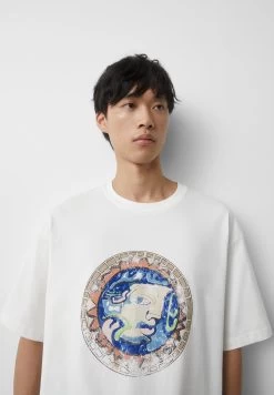 PULL & BEAR Short Sleeve With Round Print - T-Shirt Print - White -PULL BEAR Winkel 9865b3f9d3da4f0dab4f13dc20219ac5