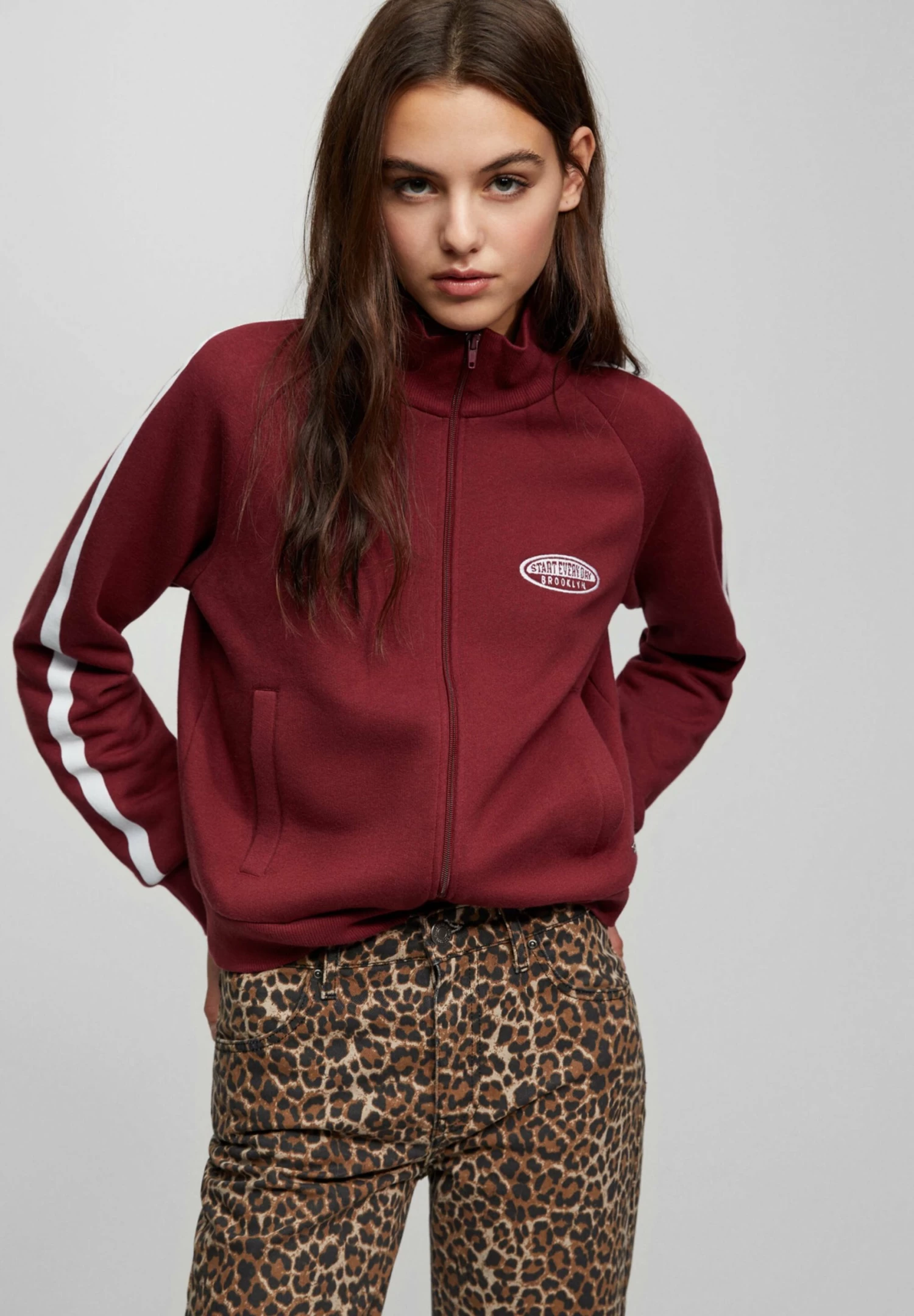 PULL & BEAR Vintage - Sweater - Mottled Light Red 1 PULL & BEAR Vintage - Sweater - Mottled Light Red