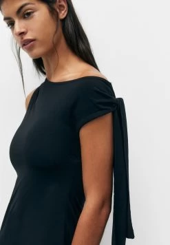 PULL & BEAR Asymmetric Midi - Jurk - Black -PULL BEAR Winkel 9a60876debb94106881ebdb029e15a56