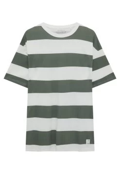PULL & BEAR Striped Short Sleeve - T-Shirt Print - Green -PULL BEAR Winkel 9c424aba919d411cbcfb0c03350706d8