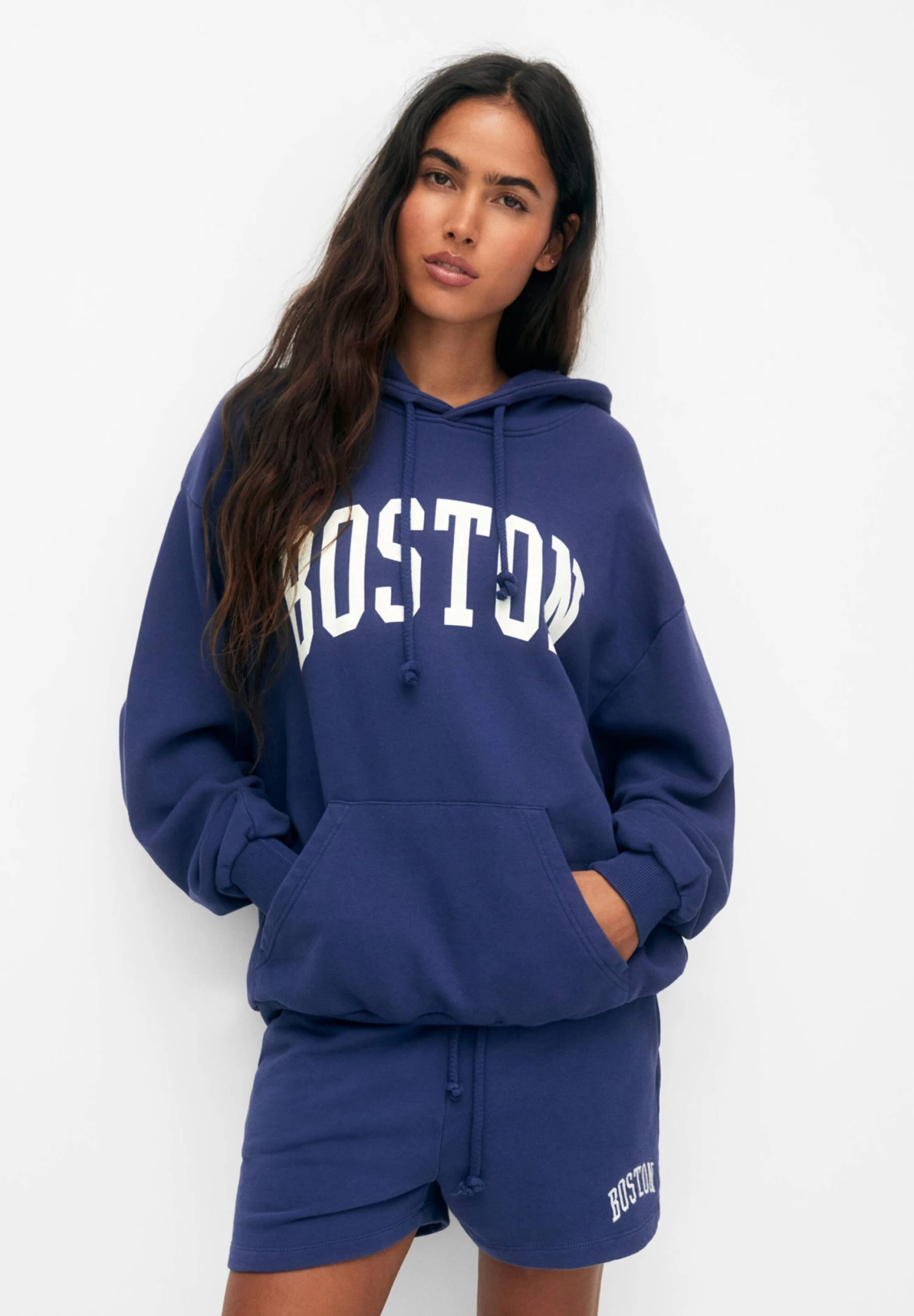 PULL & BEAR Boston University-Style - Hoodie - Dark Blue 1 PULL & BEAR Boston University-Style - Hoodie - Dark Blue