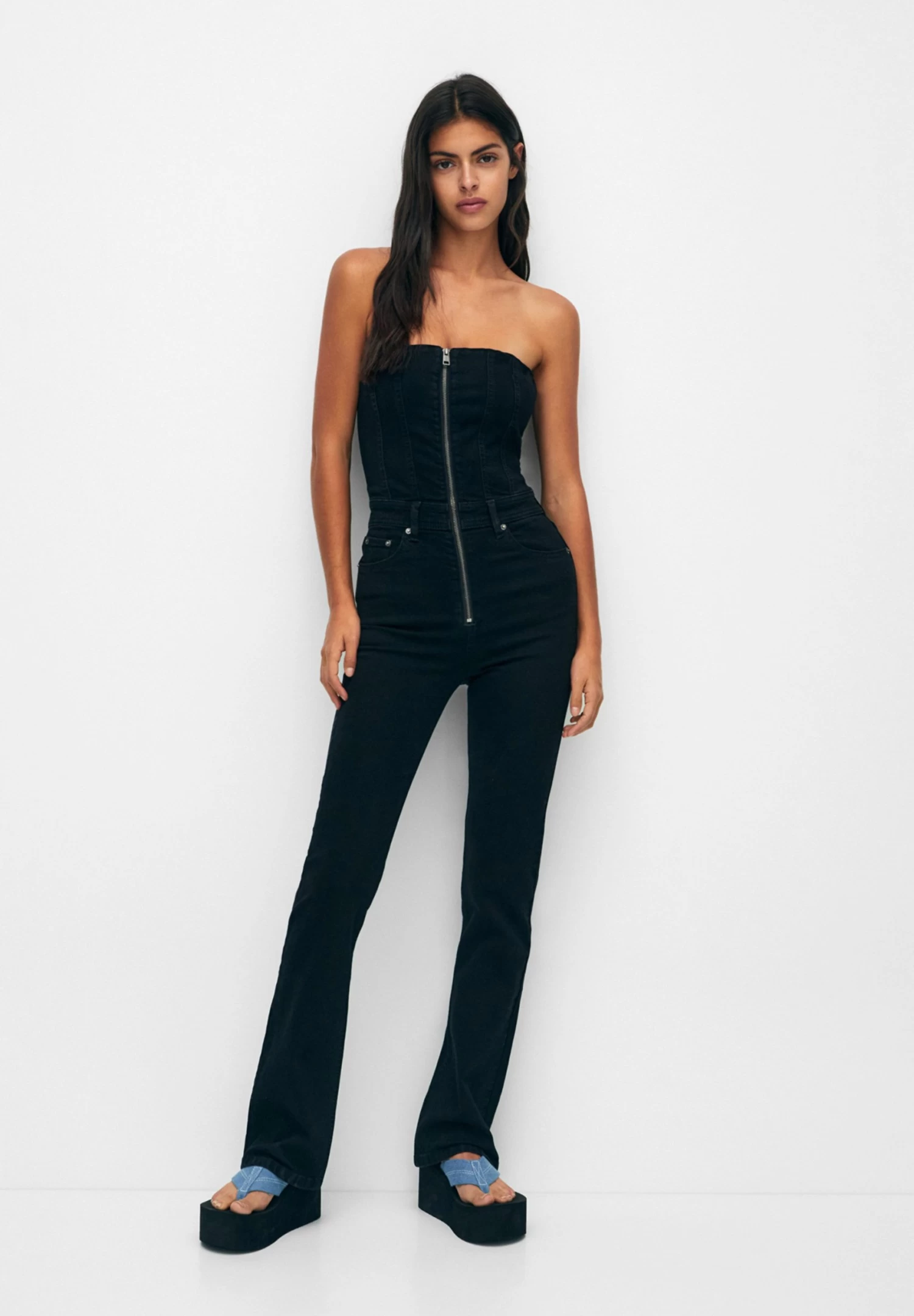 PULL & BEAR Corset - Jumpsuit - Black 2 PULL & BEAR Corset - Jumpsuit - Black - Afbeelding 2