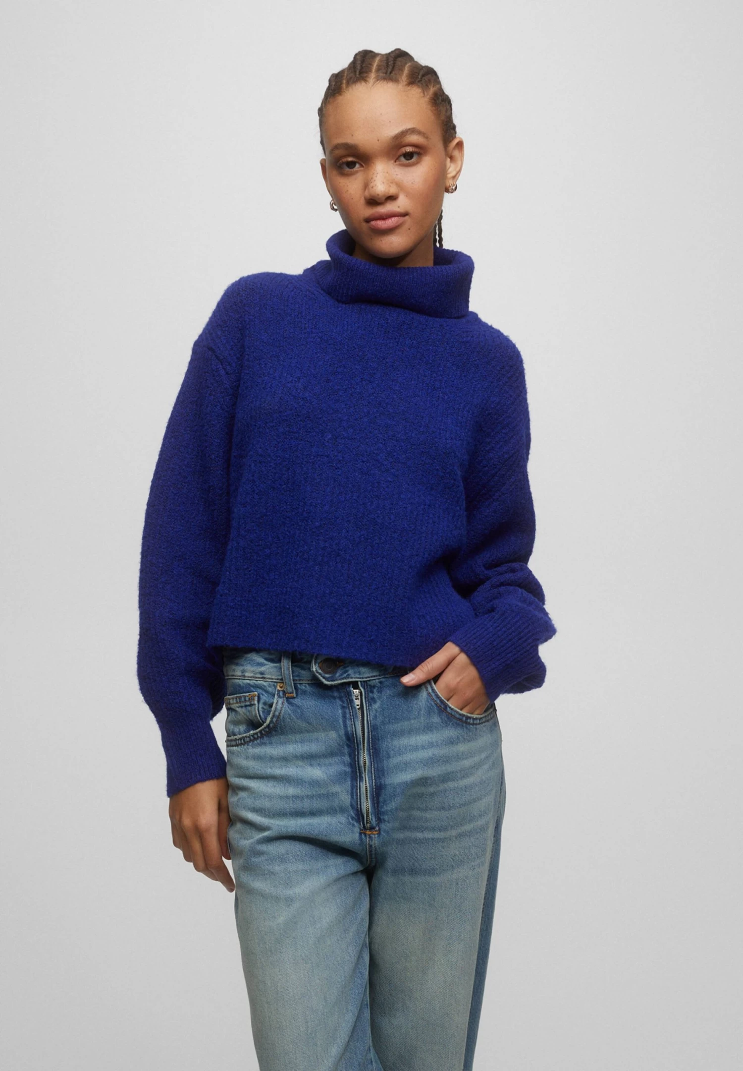 PULL & BEAR Oversize Soft - Trui - Blue 1 PULL & BEAR Oversize Soft - Trui - Blue