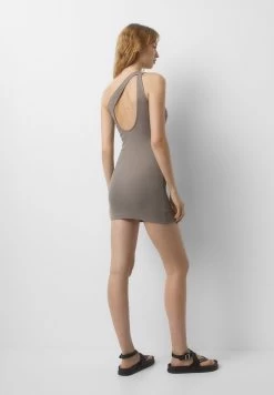 PULL & BEAR Short Asymmetric - Gebreide Jurk - Grey -PULL BEAR Winkel 9e34b6d1adfe4e96b892989412201701