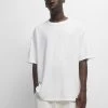 PULL & BEAR Embroidery- T-Shirt Print - White