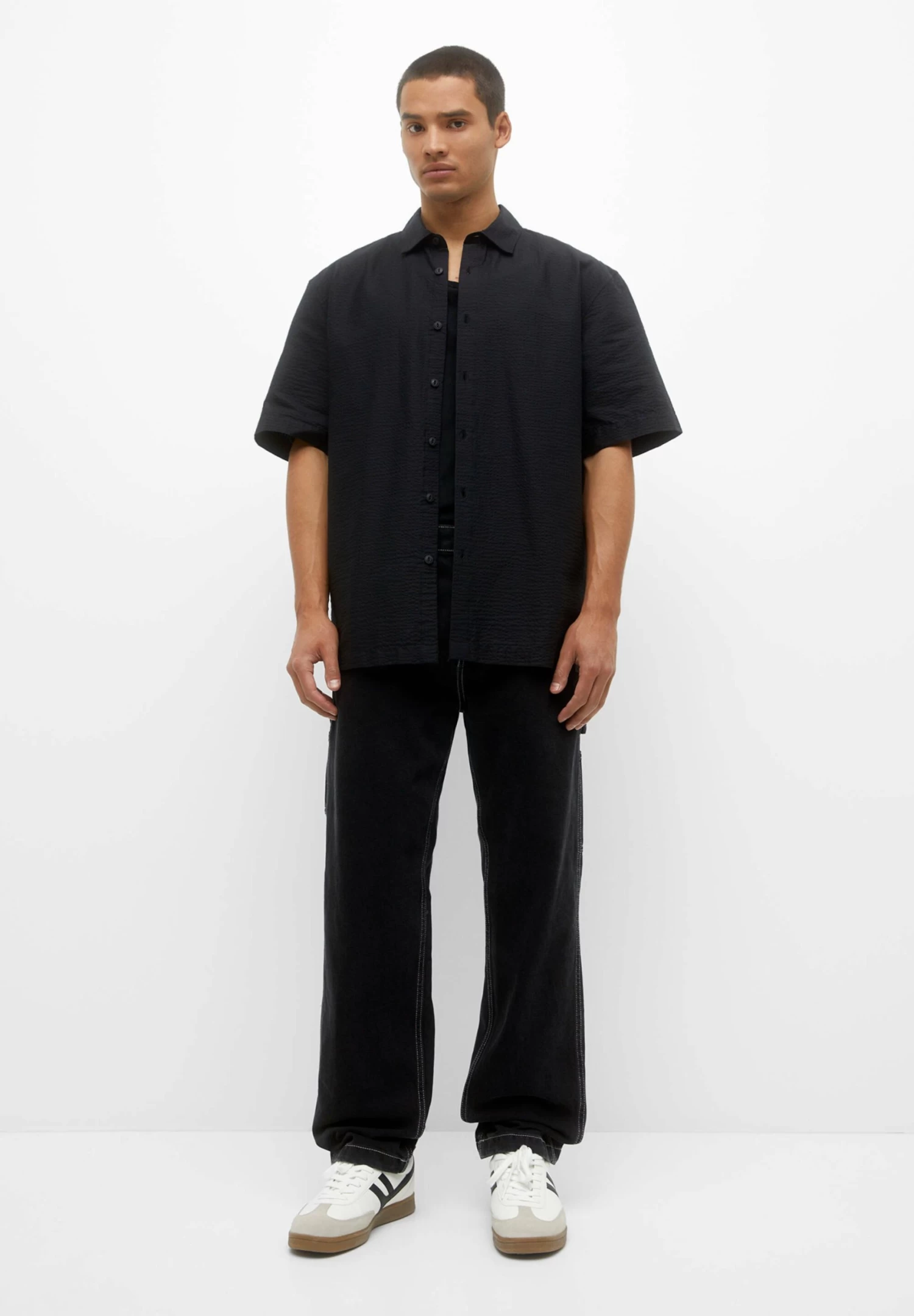 PULL & BEAR Carpenter - Straight Leg Jeans - Black 2 PULL & BEAR Carpenter - Straight Leg Jeans - Black - Afbeelding 2