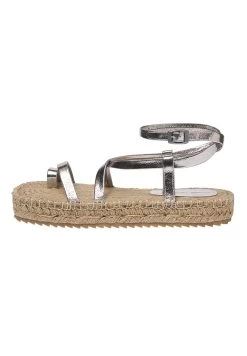 PULL & BEAR Metallic Multi-Strap - Teensandalen - Grey