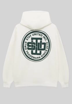 PULL & BEAR Printed - Hoodie - White -PULL BEAR Winkel a184318f34f342e2a81ae31fa32f96cc