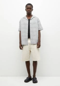 PULL & BEAR Short Sleeve Rustic- Overhemd - Grey -PULL BEAR Winkel a454c84c8f244e05b0cd6f9249fc0610