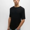 PULL & BEAR Short Sleeve- Trui - Black