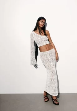 PULL & BEAR Crochet Midi - Kokerrok - Beige -PULL BEAR Winkel a49d63baca2949489ed95df4af2c1bd8