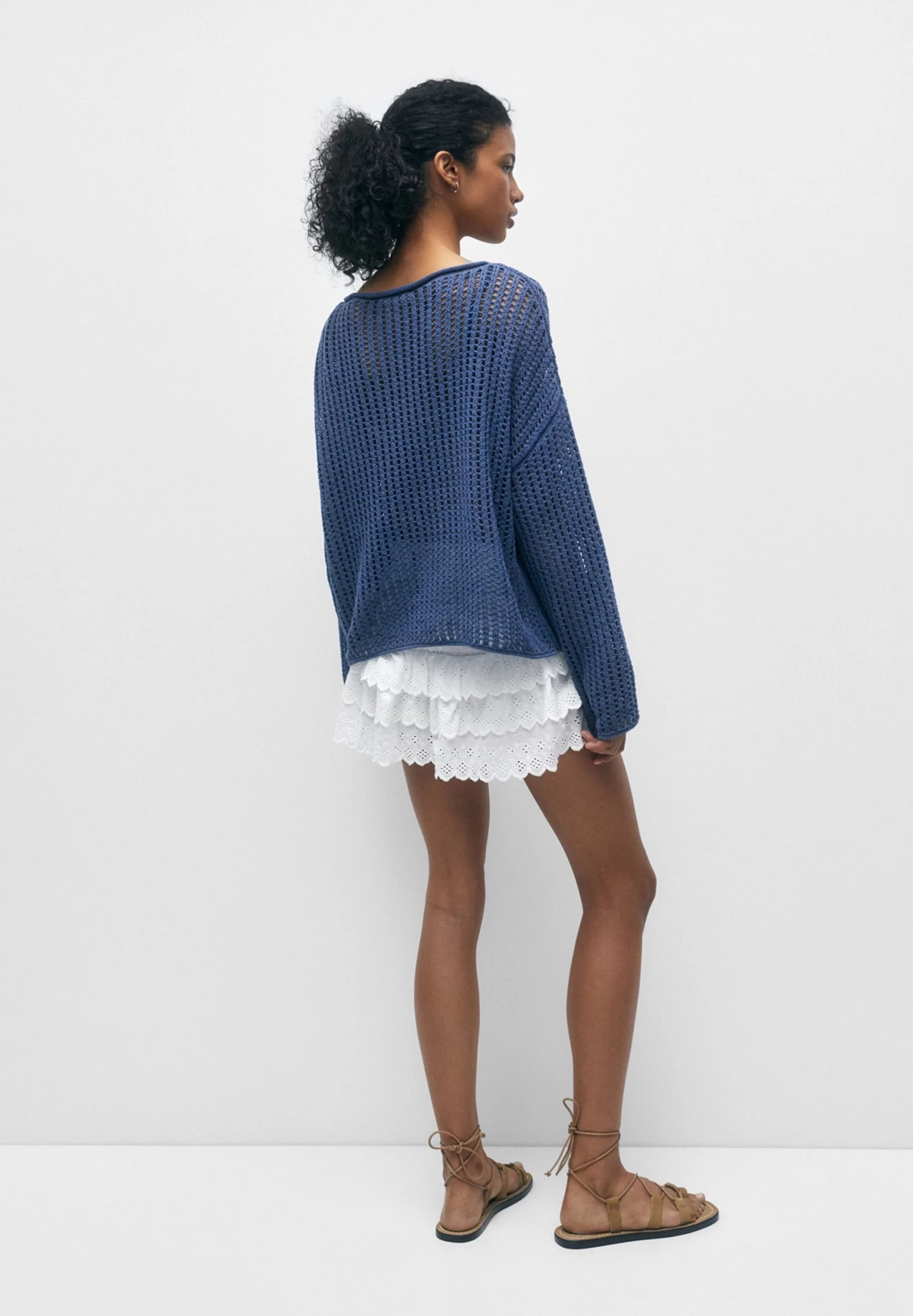 PULL & BEAR Open - Trui - Blue 3 PULL & BEAR Open - Trui - Blue - Afbeelding 3