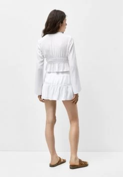 PULL & BEAR With Shirring And Ruffles - A-Lijn Rok - White -PULL BEAR Winkel a65d0a0193ec478cae1ece6b6e1a38f8