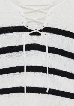 PULL & BEAR Striped Corset - Trui - White -PULL BEAR Winkel a747ea06440f42df9deaae7aa05b0217