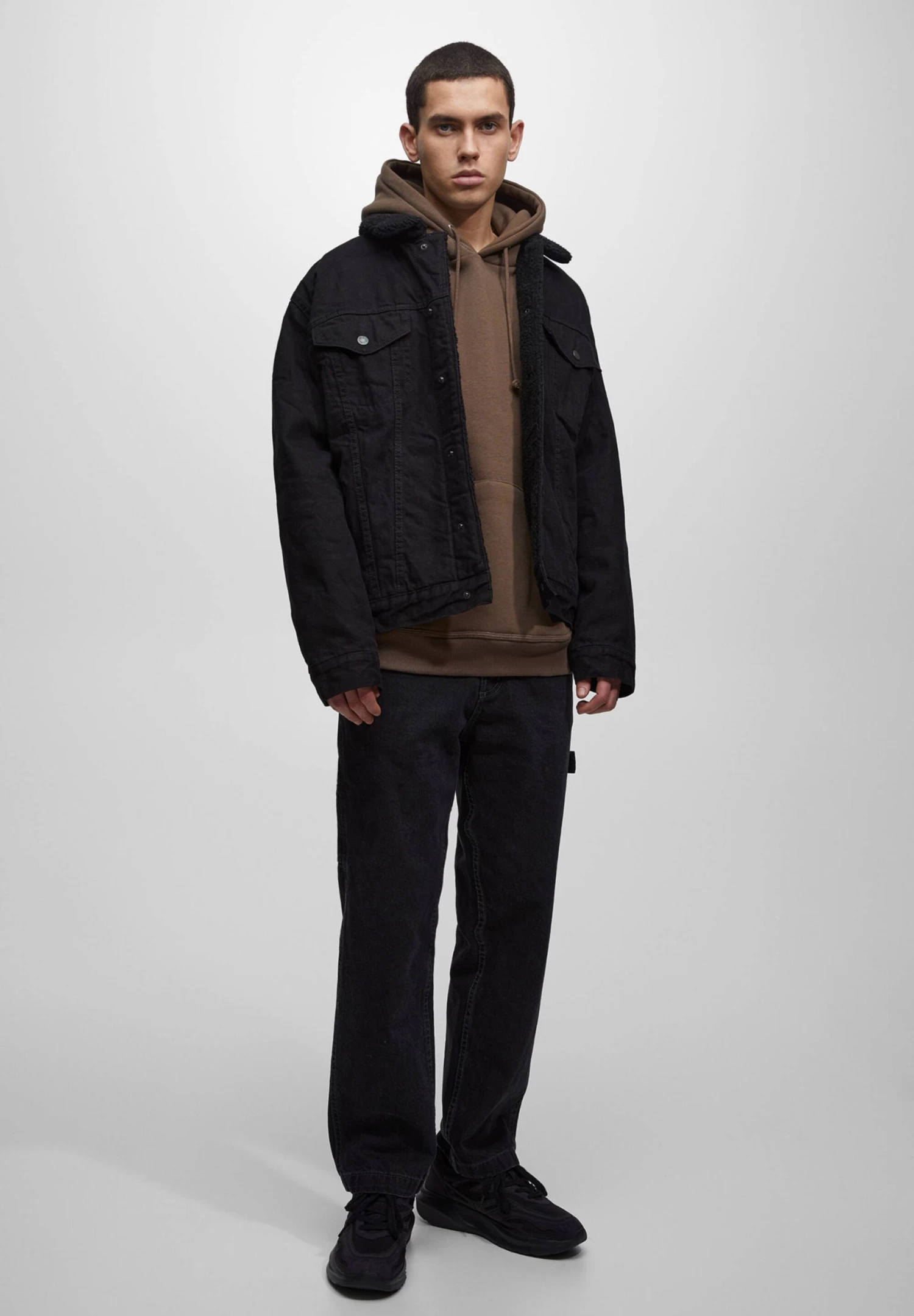 PULL & BEAR Basic- Spijkerjas - Mottled Black 2 PULL & BEAR Basic- Spijkerjas - Mottled Black - Afbeelding 2