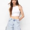 PULL & BEAR Bermuda- Jeansshort - Blue Denim