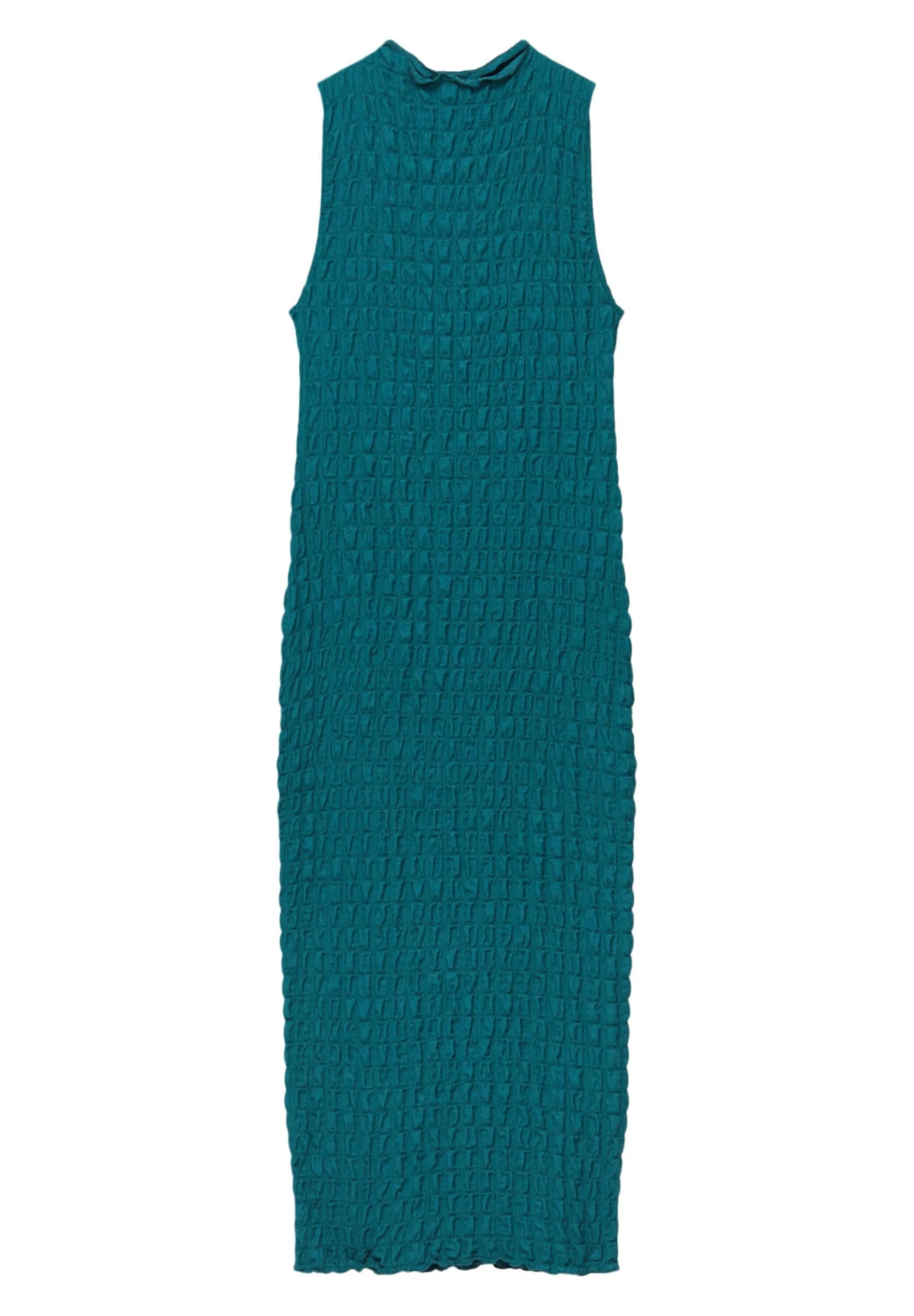 PULL & BEAR Textured Sleeveless - Midi- Jurk - Green 5 PULL & BEAR Textured Sleeveless - Midi- Jurk - Green - Afbeelding 5