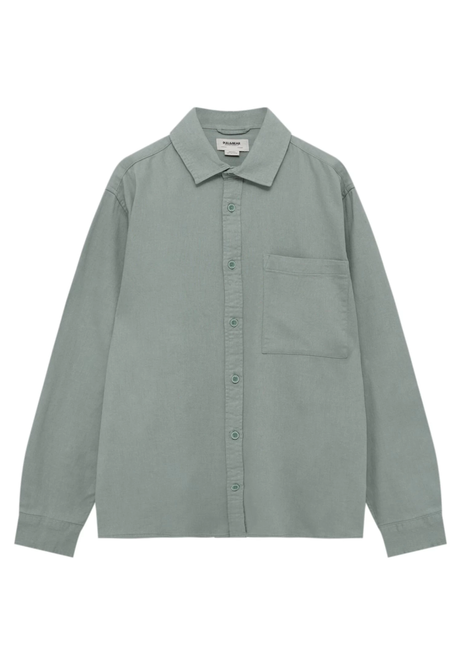 PULL & BEAR Basic - Overhemd - Light Green 8 PULL & BEAR Basic - Overhemd - Light Green - Afbeelding 8