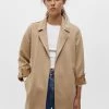 PULL & BEAR Jacket - Mantel - Beige