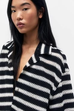 PULL & BEAR Striped - Overhemd - Black -PULL BEAR Winkel ae5c41a0176d48e2bfb426b1e247c227