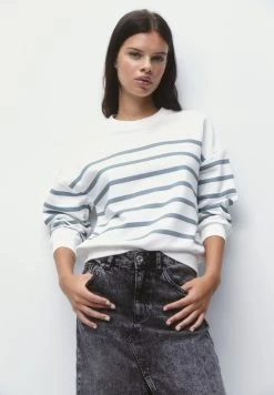 PULL & BEAR Basic Striped - Sweater - Blue -PULL BEAR Winkel b02de92d9b494ebaae115acdacafb314