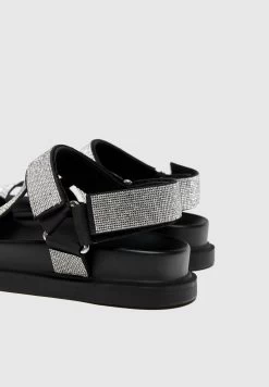PULL & BEAR With Rhinestones - Sandalen Met Plateauzool - Black -PULL BEAR Winkel b1c8d062f03d431ab78eec6b2c1ce7b8