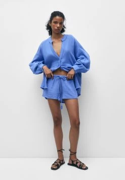 PULL & BEAR Rustic With Elastic Waistband - Shorts - Blue -PULL BEAR Winkel b1e179e2eb214e6d8bd0d28612133482