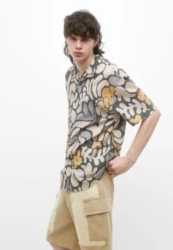 PULL & BEAR Floral Print Short Sleeve - Overhemd - Black -PULL BEAR Winkel b264486c6dfa424bb97934c200cf6b2e