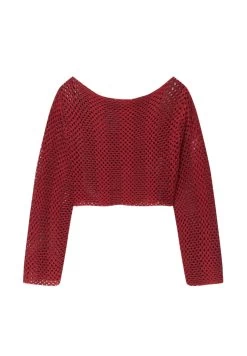 PULL & BEAR With Vertical Stripes - Trui - Dark Red -PULL BEAR Winkel b28485c9bde64ffc99b391bc03b9ef33