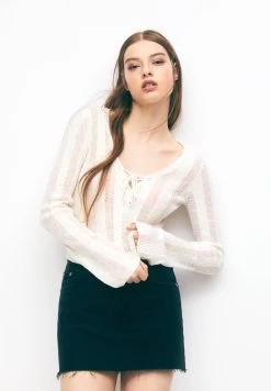 PULL & BEAR Corset Style - Trui - Beige