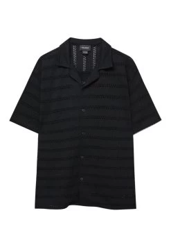 PULL & BEAR Striped - Overhemd - Mottled Black