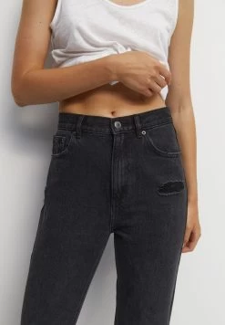 PULL & BEAR Ripped- Straight Leg Jeans - Black -PULL BEAR Winkel b2f530395457467f9965dd55bc0d52a2