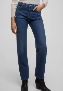 PULL & BEAR Straight Leg Jeans - Dark Blue